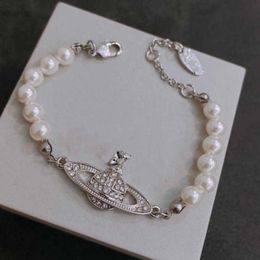 Charm Bracelets Designer Letter Vivian Chokers Luxury Women Fashion Jewellery Metal Pearl Bracelet cjeweler Westwood Motion curren