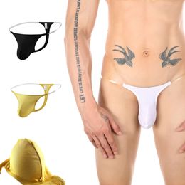3pcs Sexy Men's T Back Thongs Breathable G String U Convex Underwear Bulge Pouch Erotic Lingerie Mankini