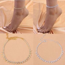 Anklets Adjustable Ankle Tennis Bracelet Sterling Silver Anklet Foot Chain UK Seller