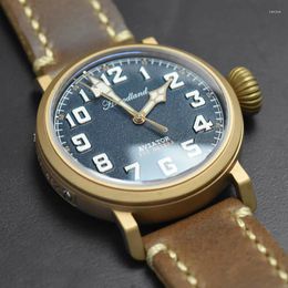 Wristwatches 43mm Classic Bronze Big Watch Outdoor Tactical Military Waterproof Luminous Sapphire Mens Automatic Mechanical