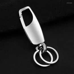 Keychains Men 's Classic Metal Car Keychain Creative Personality Waist Buckle Custom Advertising LOGO Keyring Souvenir Gift J093