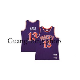 GH 2005-06 Steve Nash Sun Basketball Jersey Phoenixs Mitch and Ness Throwback Jerseys Purple Size S-XXXL