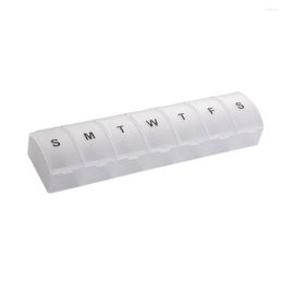 Storage Bottles Daily Medication Case Mini 7 Grid Portable Waterproof Organiser Box Removable Compartment