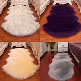 Carpets Super Soft Shaggy Pile Soft Sheepskin Bedroom Carpet Shaggy Bedside Mat Sofa Mat Carpet Living Room Fur Carpet Comfortable