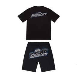 Summer New Short-sleeved t Shirt Suit Ice Flavour Motion Current Round Neck T-shirt Shorts