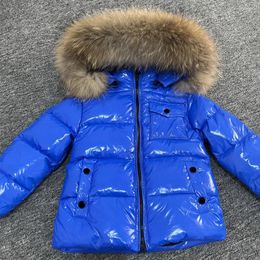 Down Coat Children's Winter Jacket Real Fur Collar Toddler Clothing Kids Warm Outerwear For Baby Boy Girl 1-14 Years Snowsuit