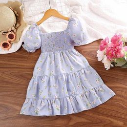 Girl Dresses Floral Casual Dress Flutter Sleeve Princess Flower Print Purple 14 16 Rose Petal