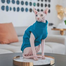 Cat Costumes Sphynx Clothes Waffle Coat For Kittens Dogs Soft Cotton T-shirt Devon Rex Long Sleeves Homewear Pet Supplies