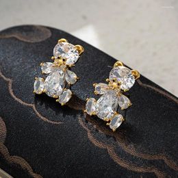 Stud Earrings Sparkling Cartton Animals For Women Designer Fashionable Lovely Transparent