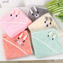 Towels Robes Baby Bath Towel Girl Boy Baby Towel Newborn Cap Cartoon Coral Velvet Baby Towel Blanket Newborn Baby Bathrobe Baby Keep WarmL231123