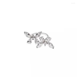 Cluster Rings 925 Sterling Silver Ring Cold And Simple Style Personalised Butterfly Zircon Female Finger