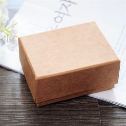 simple seven high quality muji necklace jewelry box lovers ring case gift package kraft paper box middle2215