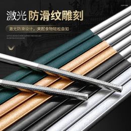 Chopsticks Antibacterial Stainless Steel Portable One Person Eating Anti Slip And Mould Tableware