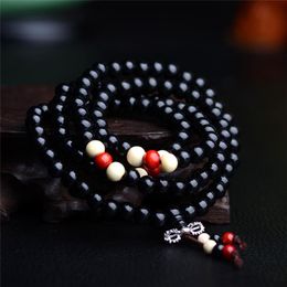 Strand Beads Bracelets Prayer Natural Sandalwood Buddhist Buddha Rosary Unisex Men Bangles Jewellery Mala Beaded Strands