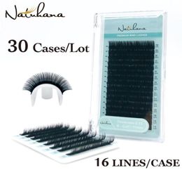 NATUHANA Whole 30CasesLot 16Rows Natural Mink Single Eyelash Extension Individual Fake False Eye Lashes Extension3762072