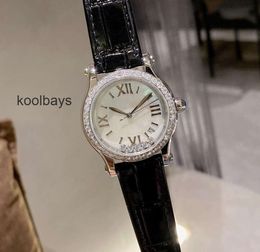 Waterproof Classic Luxury Diamond Women's Fashion Designer Women Watch Brand Thin Wristwatch Choprds Leather Strap Quartz Movement Happy Sport 5 20W5