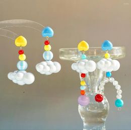 Hoop Earrings Cartoon Sweet Clouds Versatile For Girl Friendship Gift Trendy Funny Earring Jewellery Accessories