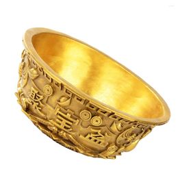 Bowls Treasure Bowl Dining Room Table Decor Meditation Sound Display Spring Festival Decoration Brass Sacrificial Office