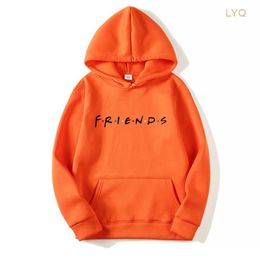 Men's Hoodies Sweatshirts Black FRIENDS 2021 New Style Printing Hoodie Spring Autumn Winter Casual Pullovers Fashion Trend V0ZM