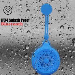Universelle kabellose wasserdichte Bluetooth-Duschlautsprecher USB-wiederaufladbare Lanyard-Saugnapf-Saugnapf für Badezimmersport