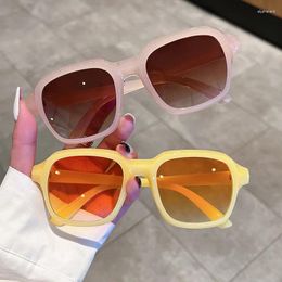 Sunglasses Fashion Candy Jelly Colour Square Frame Women Y2K UV400 Sun Shade Glasses Summer Men Outdoor Travel Modern Eyewear