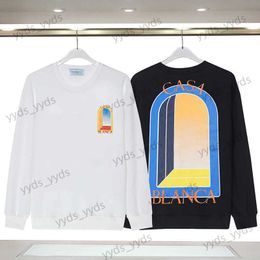 Men's Hoodies Sweatshirts CASABLANCA New O-Neck Hoodies Dream Gate Printing Letter Cotton Coat Oversize White Black Keep Warm Men Women Long Sleeve T231123