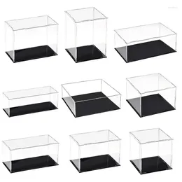 Decorative Plates Clear Acrylic Display Case Box Dustproof Storage Countertop Protection Showcase Cube Figures Collectibles Model Toy Show