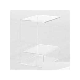 Living Room Furniture Modern Clear Acrylic End Table With Storage Side Coffee Book Shelf Drop Delivery Home Garden Dhq0C