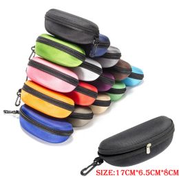 wholesale Sunglass Protection Box Oxford Cloth Black Color Zipped Glasses Case Optional Cloth 8 Colors