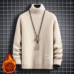 Men's Sweaters Autumn Winter Turtleneck Sweater Thick Casual Knitted Warm Fitness Men Knitwear Pullovers Tops A91