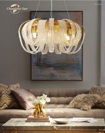 Chandeliers American Style LED Crystal Modern Gold Chrome Metal Round Lamps Lustre Home Decor Bedroom Living Room Lights Fixture