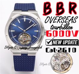 BBR Luxury men's Watch Overseas Stereotourbillon 6000V, CAL.2160 mechanical movement, 42.5x13.5mm sapphire Crystal mirror! 316L fine steel, silver tape one