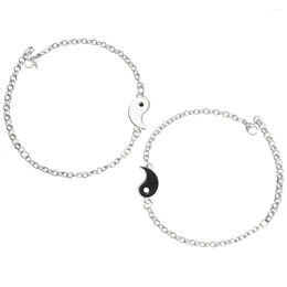 Charm Bracelets Long Distance Relationship Yin Yang Friendship Boys Couples Matching Women Stuff