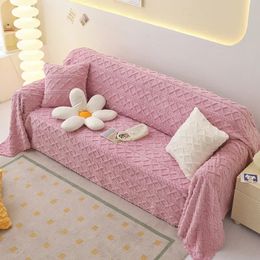 Chair Covers Nordic Solid Colour Throw Blanket Full Four Season Plush Sofa Towel Dust Anticat Scratch Protection Cover Carpet 231123