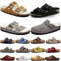 Boston Clogs Slippers Designer Sandals Men Women Cork Flat Arizona Mayari Slipper Suede Snake Leather Slide Birk Clog Flip Flops Buckle Strap Cotton