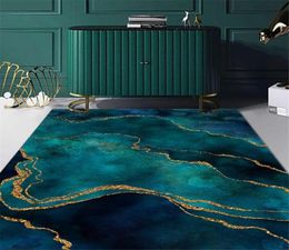 Carpets Luxury Teal Rug For Living Room Coffee Table Bedside House Decoration Bedroom Big Floor Mat Kitchen Custom CarpetCarpets8470403