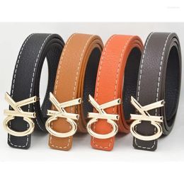 Belts Fashion And Temperament Multi Color Letter Designer Belt Button Head Daily Wear Jeans Decoration Men's Women's