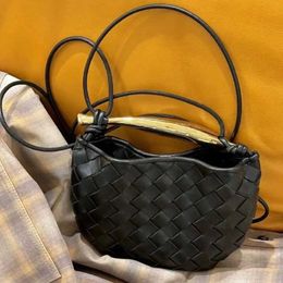 Sardine Handbag Venetasbottegas Mini Bag Bag First Layer Sheepskin Woven Bag Real Leather Bag Portable One Shoulder Cross Body Women's Bag