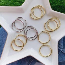 Hoop Earrings 5 Pairs Trendy Simple Gold Silver Colour For Women Girl Circle Round Minimalist Party Jewellery