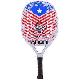 Tennis Rackets ianoni Beach Racket Carbon Fiber Grit Face with EVA Memory Foam Core 231122