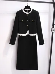 Two Piece Dress UNXX 2023 Spring Autumn Arrivals Women's Chic And Elegant Style Blazer Jacket Pleated Skirt Set Female Suit
