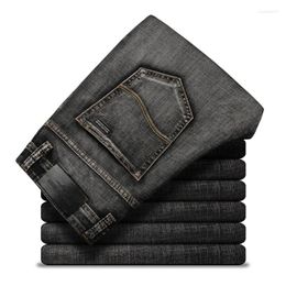 Men's Jeans Classic Straight Fit Business Casual Elastic Comfortable Versatile In Autumn 2023