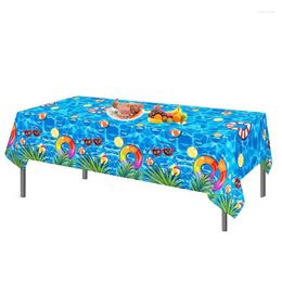 Table Cloth Waterproof Summer Tablecloth Swimming Pool Beach Party Cloths Birthday Decoration With Printed Water Bubbles Cover