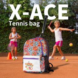 Tennis Bags XACE Bag Children Large Capacity Sports Badminton Kids Backpack with Shoe Compartment 231122