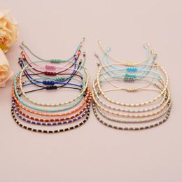 Link Bracelets YASTYT Winter Handmade Tiny Bohemian Fashion 11/O Beads Golden Spancer Color Jewelry Gifts