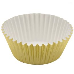 Baking Moulds A50I 500 Pcs Gold Mini Metallic Foil Cupcake Liners Muffin Paper Cups Cases Bottom 5Cm Dia