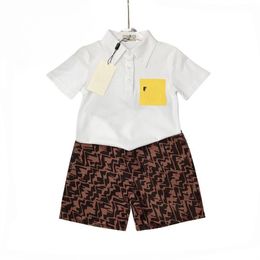 Children's short-sleeved T-shirt shorts cotton suit 2023 new fashion pioneer male and female suit trend 90-160CM D200