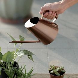 Sprayers Stainless Steel Long Spout Watering Cans Golden Bronze Cross-border Gardening Watering Cans Household Metal Retro Watering Cans 231122