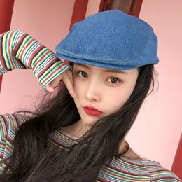 Berets Spring And Summer Thin Style Retro British Cowboy Cap Beret Painter Hat Sboy Men Women Fashion Hats