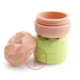 Smoking Colorful Silicone Diamond Style Pocket Jar Herb Tobacco Wax Oil Rigs Nails Tip Straw Storage Box Cream Dispenser Holder Pill Seal Stash Case Dabber DHL